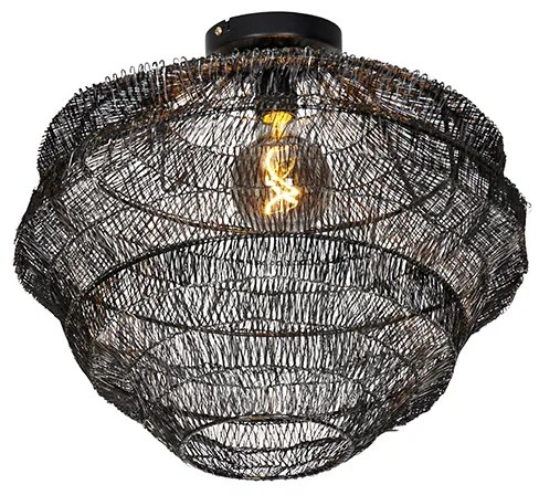 Orientalna lampa sufitowa czarna 45 cm - Vadi