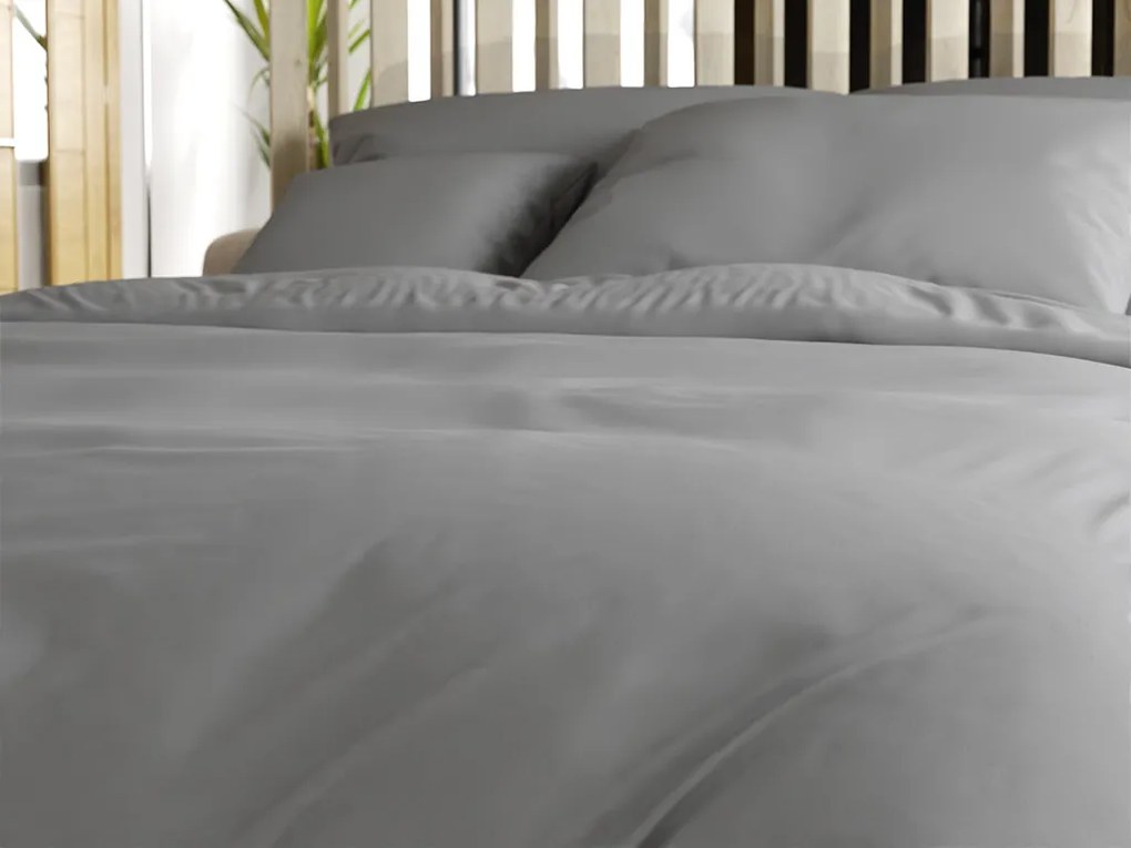 PrzytulneMieszkanie.pl PrzytulneMieszkanie.pl Pościel bawełniana Lux szara, zakładka