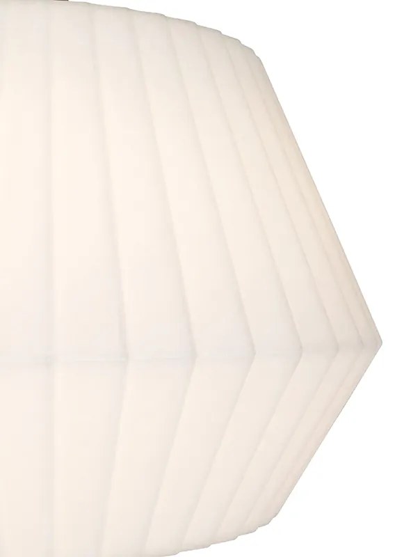 Zewnetrzna Designerska lampa podłogowa zewnętrzna czarna z białym kloszem IP44 - RobbertDesignerski Oswietlenie zewnetrzne