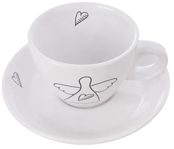 Czarno-białe ceramiczne filiżanki zestaw 2 szt. 90 ml – Orion