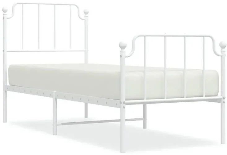 Białe metalowe łóżko industrialne 80x200 cm E7-G73