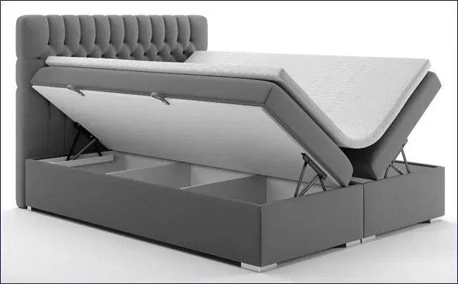 Dwuosobowe łóżko boxspring Saniko 200x200 - 32 kolory