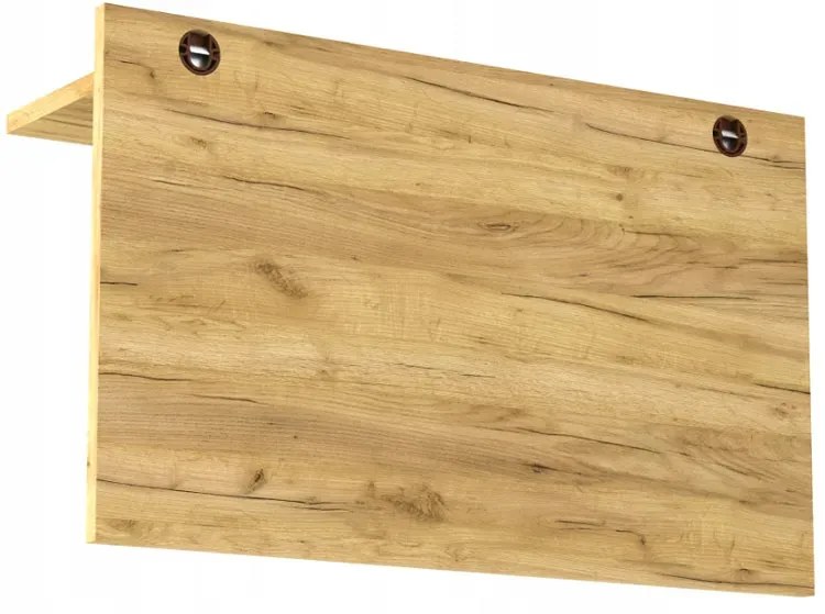 Wieszak Z Nowoczesny Półką Dąb Craft + Satyna E3-Z07