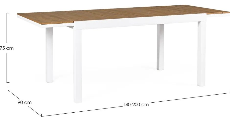 Aluminiowy stół ogrodowy 90x140 cm Elias – Bizzotto