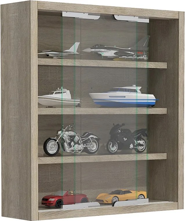 Wiszący wyświetlacz ścienny szafki szklanej Agisa S