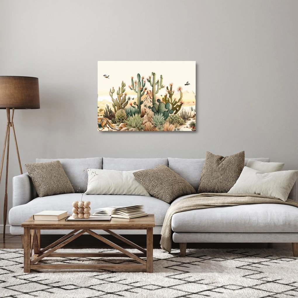 Obraz na szkle - Pustynia, akwarela (70x50 cm)