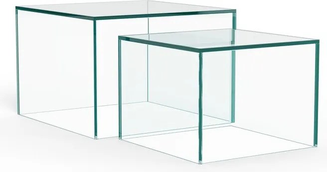 Szklane stoliki zestaw 2 szt. 50x50 cm Dice – Actona