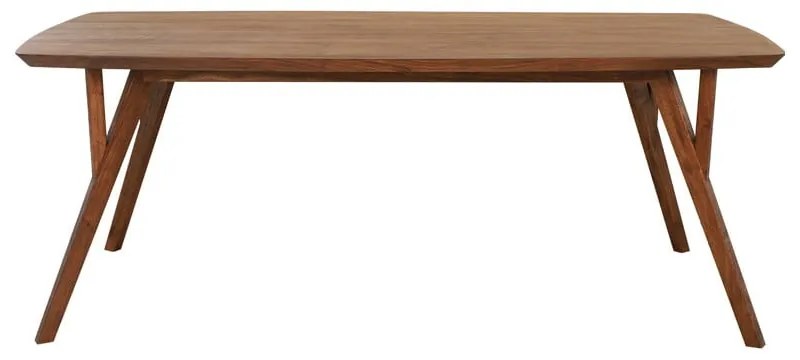 Brązowy stół z blatem z drewna akacjowego 100x200 cm Quenza – Light & Living