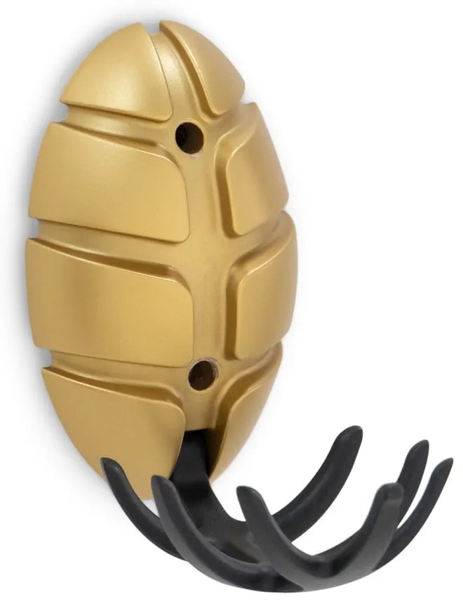 Czarny/w kolorze złota ścienny plastikowy haczyk Bug – Spinder Design