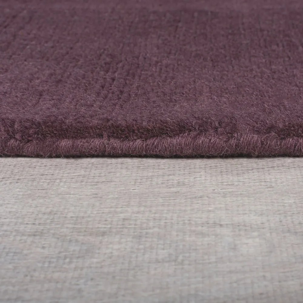 Ciemnofioletowy wełniany dywan tkany ręcznie 160x230 cm Border – Flair Rugs