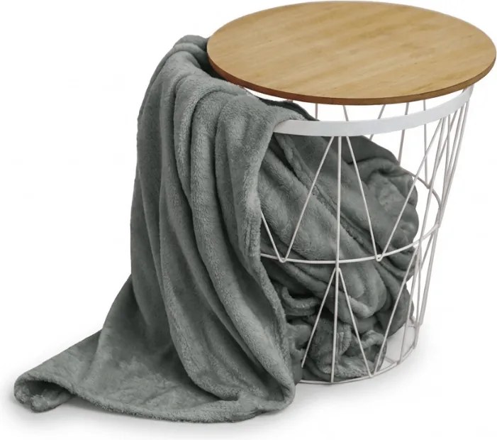 Koc z mikropluszu CALMI 150x200 cm szary