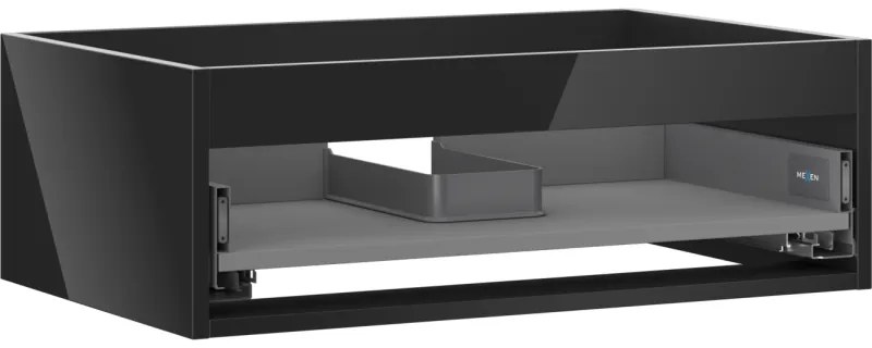 Mexen Box-A korpus szafki podumywalkowej 70 cm, 1 szuflada, czarny połysk - 91AX0-0700-235-1-70