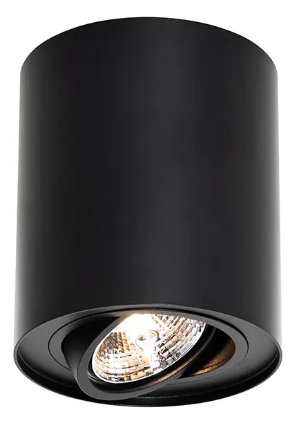 Nowoczesny plafon z reflektorami czarny obrotowy i pochylny AR70 - Rondoo Up