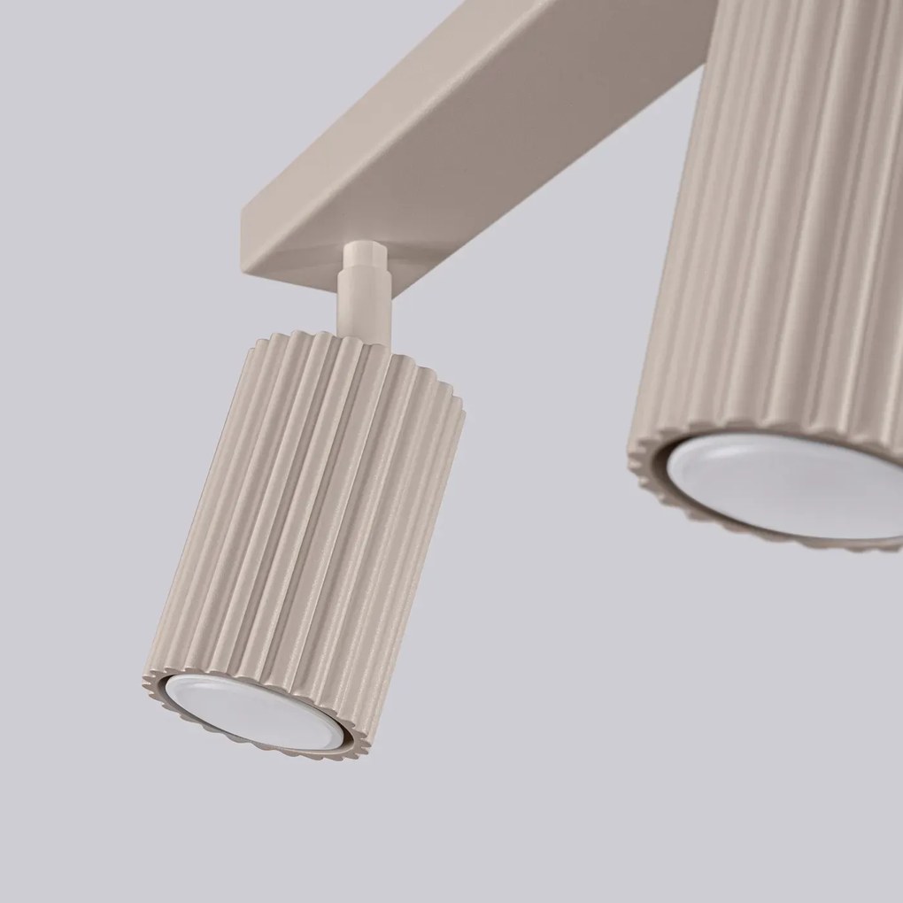 Listwa oświetleniowa 3-punktowa KARBON 3L taupe ryflowana SOLLUX  LIGHTING