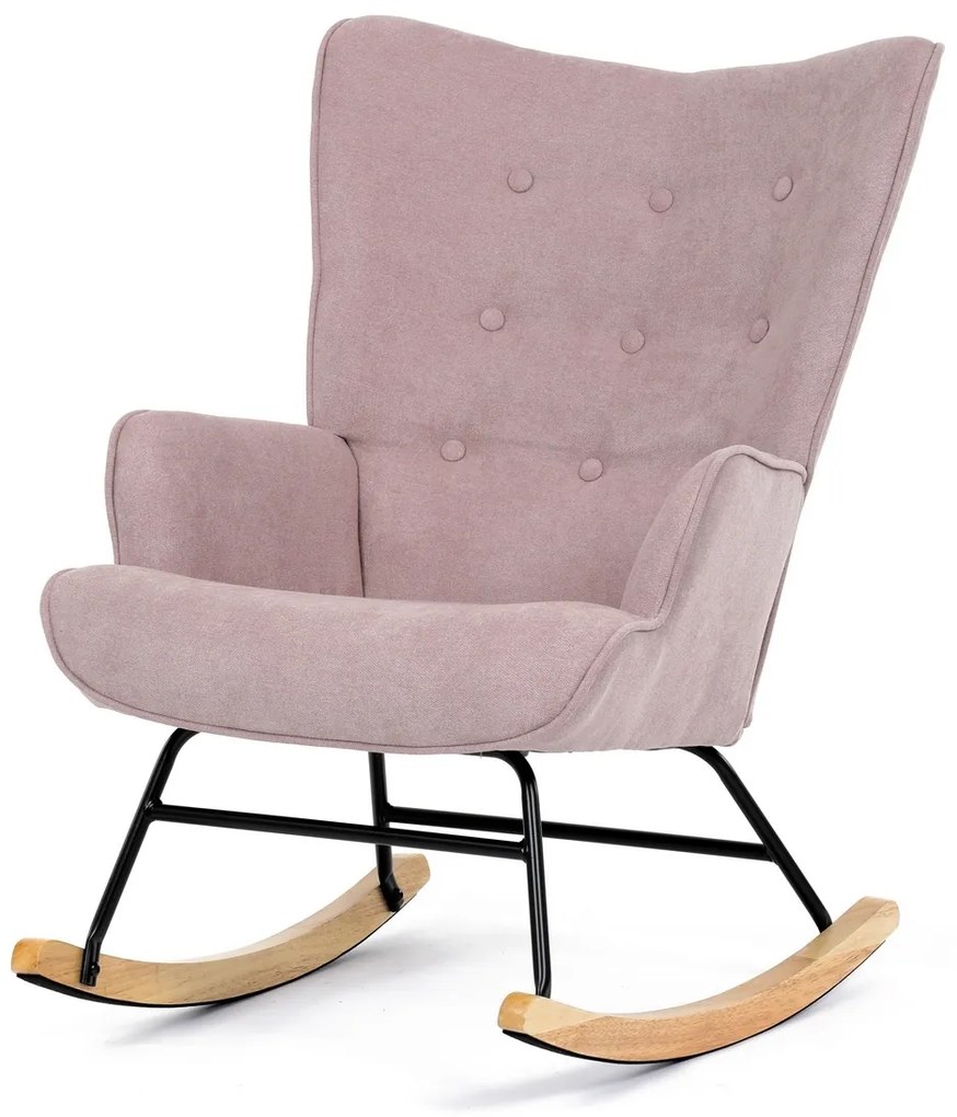 Fotel bujany PINK2, różowy