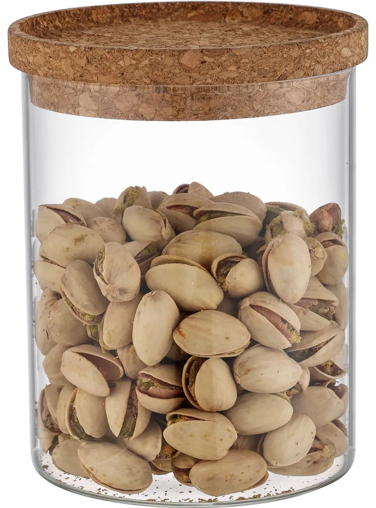4Home Szklany pojemnik do żywności z pokrywką Cork, 650 ml, 650 ml