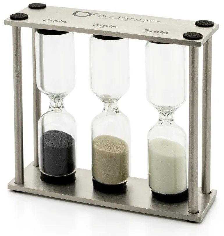 Minutnik klepsydrowy w kolorze srebra Duet – Bredemeijer