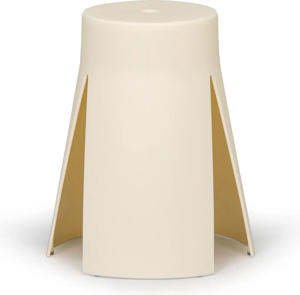 Plastikowy stołek RIKO, beżowy