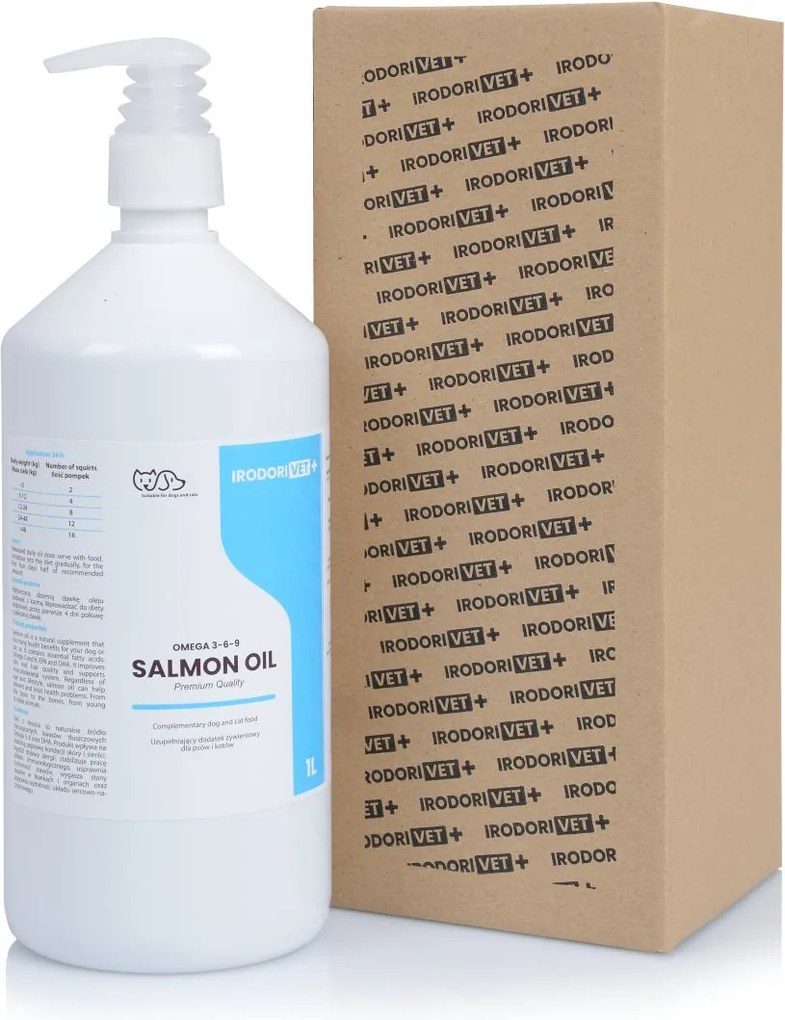 Olej z łososia dla psa i kota Irodori Vet 1000ml