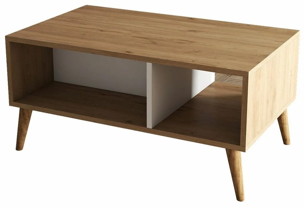 Stolik konferencyjny Exxen Oak and White