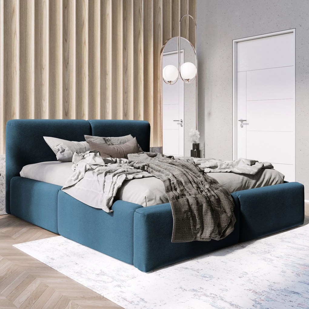 Łóżka tapicerowane PIPI z pojemnikiem na pościel