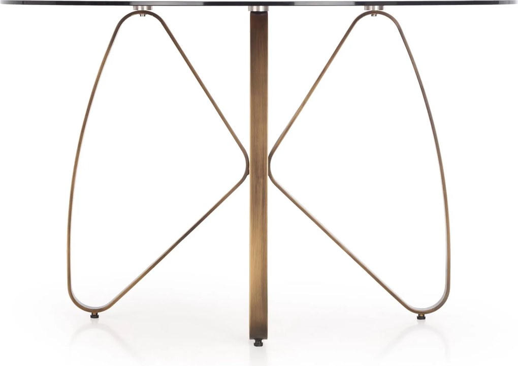 Designerski stół z okrągłym blatem ze szkła Lungo