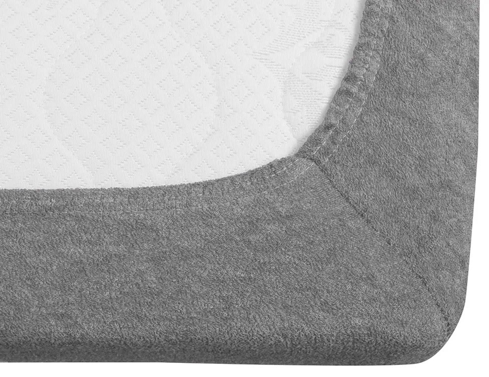 PrzytulneMieszkanie.pl Prześcieradło frotte EXCLUSIVE jasno szare 200x220 cm