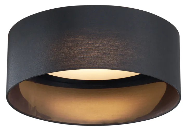 Nowoczesna lampa sufitowa czarna transparentna 40 cm z LED z 3-stopniową regulacją ściemniania - Sue