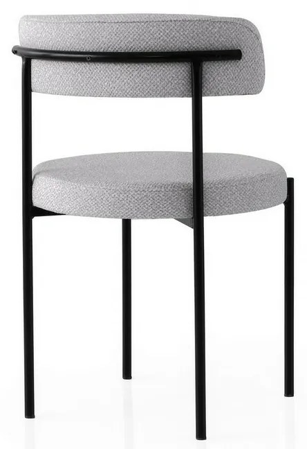 Zestaw krzeseł do jadalni Gini Light Grey andBlack, 2 szt.