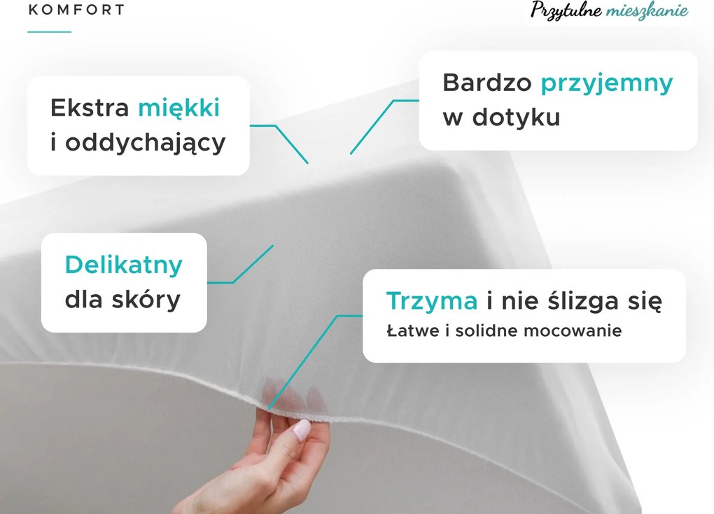 Nieprzemakalny frotowy ochraniacz na materac GUARD 160 x 200 cm