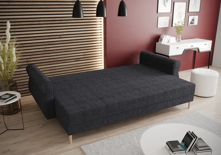Ciemnoszara sofa rozkładana F3-C68