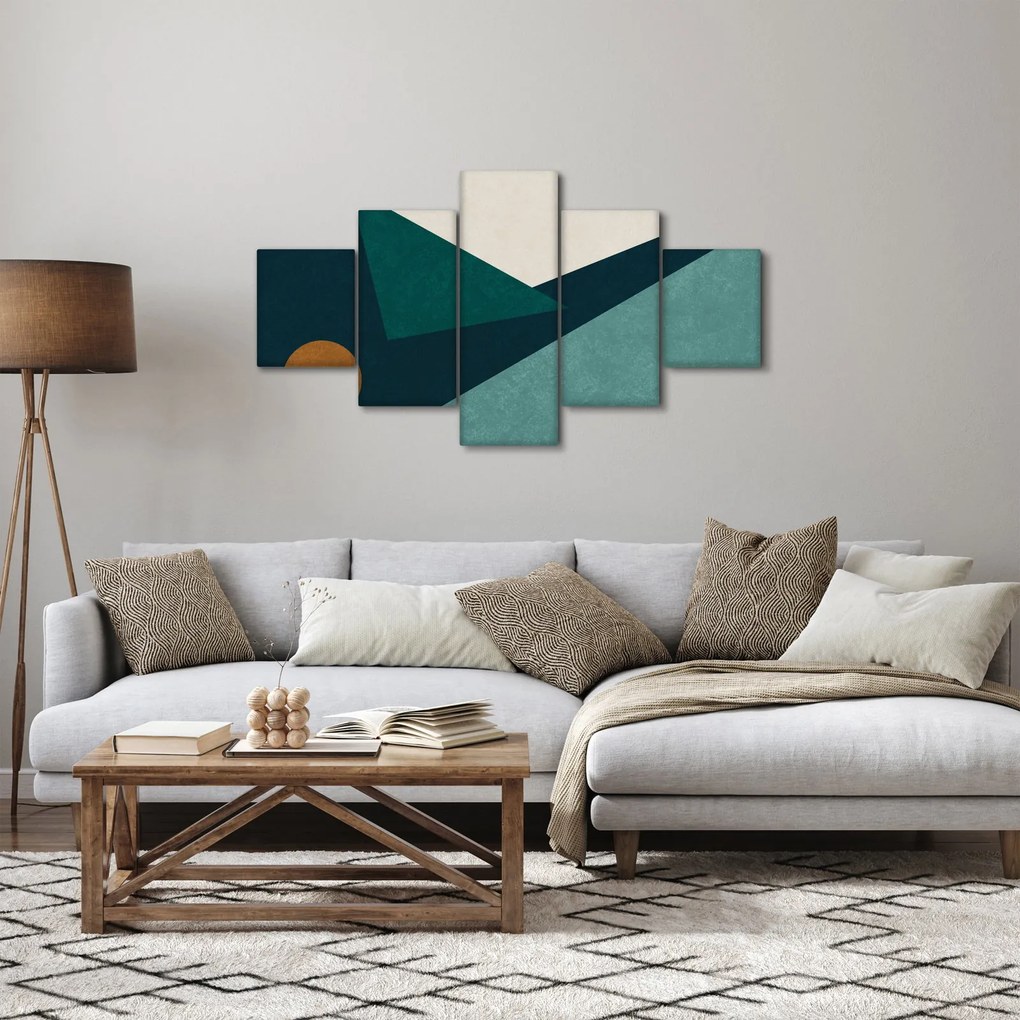 Obraz - Abstrakcja kubistyczna (125x70 cm)