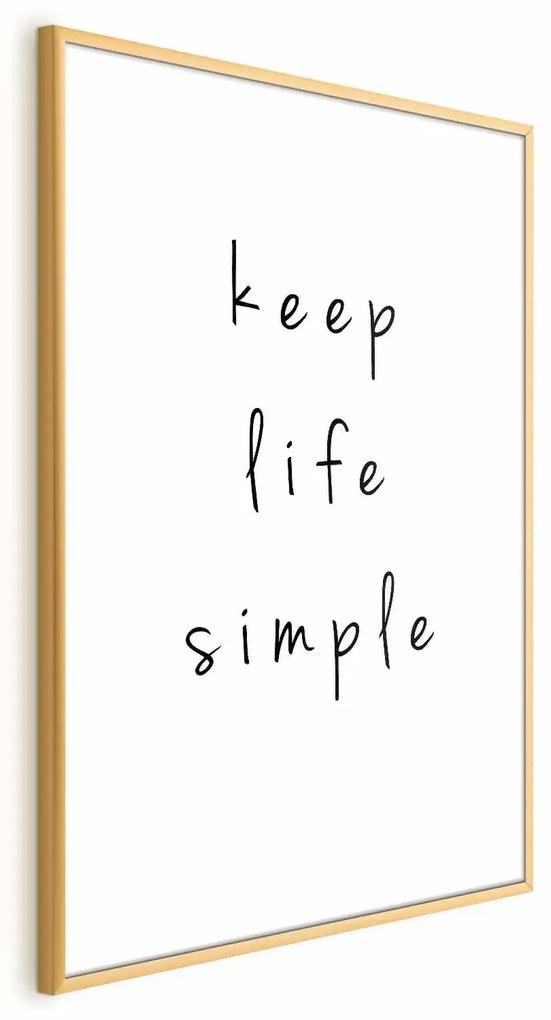 Plakat Simple 21x30 cm z ramą złotą bez marginesu ARTGEIST B
