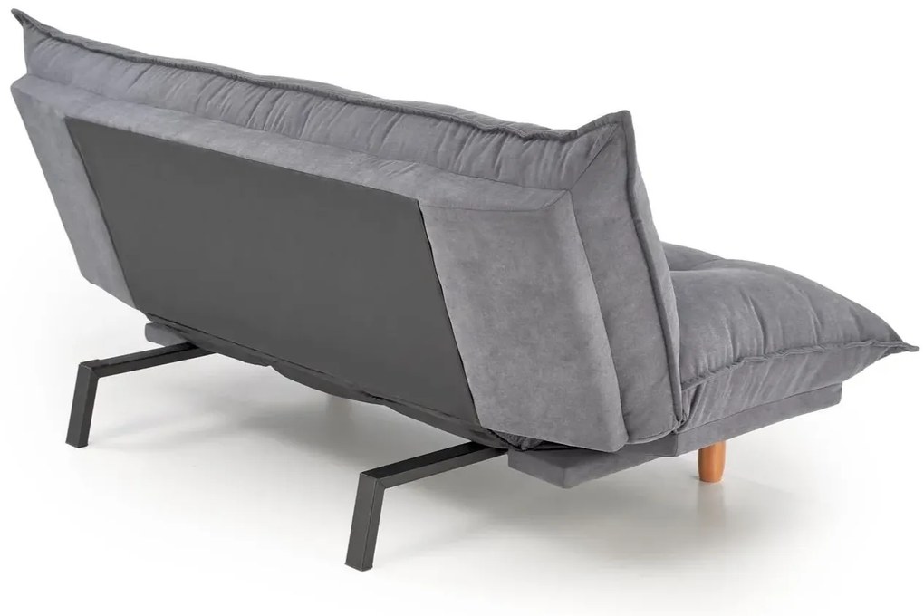 Sofa rozkładana z funkcją spania PILLOW szara HALMAR