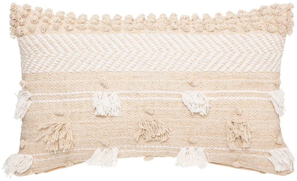 Ozdobna poduszka Cot Sand, bawełniana, boho, 30 x 50 cm