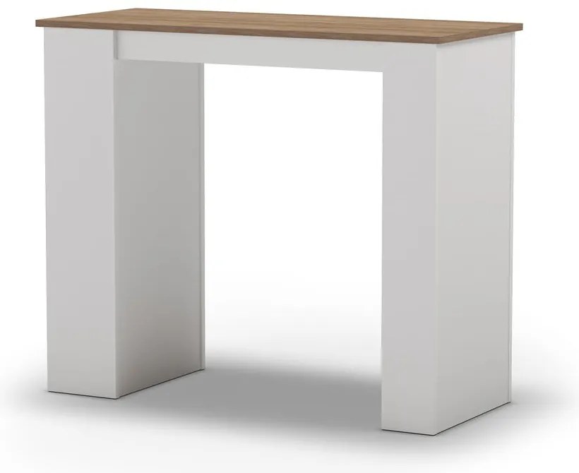Stolik barowy z blatem w dekorze dębu 52x120 cm Peru – Marckeric