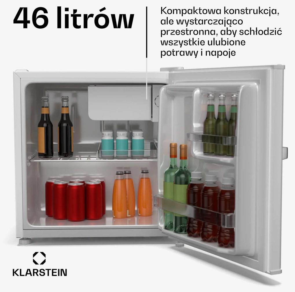 Klarstein Irene 47.4cm 46L Mini lodówka Biały