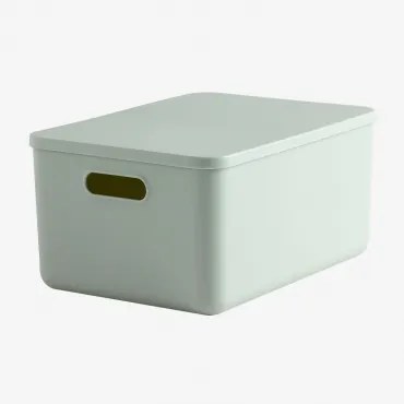 Pudełko Organizerowe Z Polipropylenu Yure Celadón & ↑16 Cm - Sklum