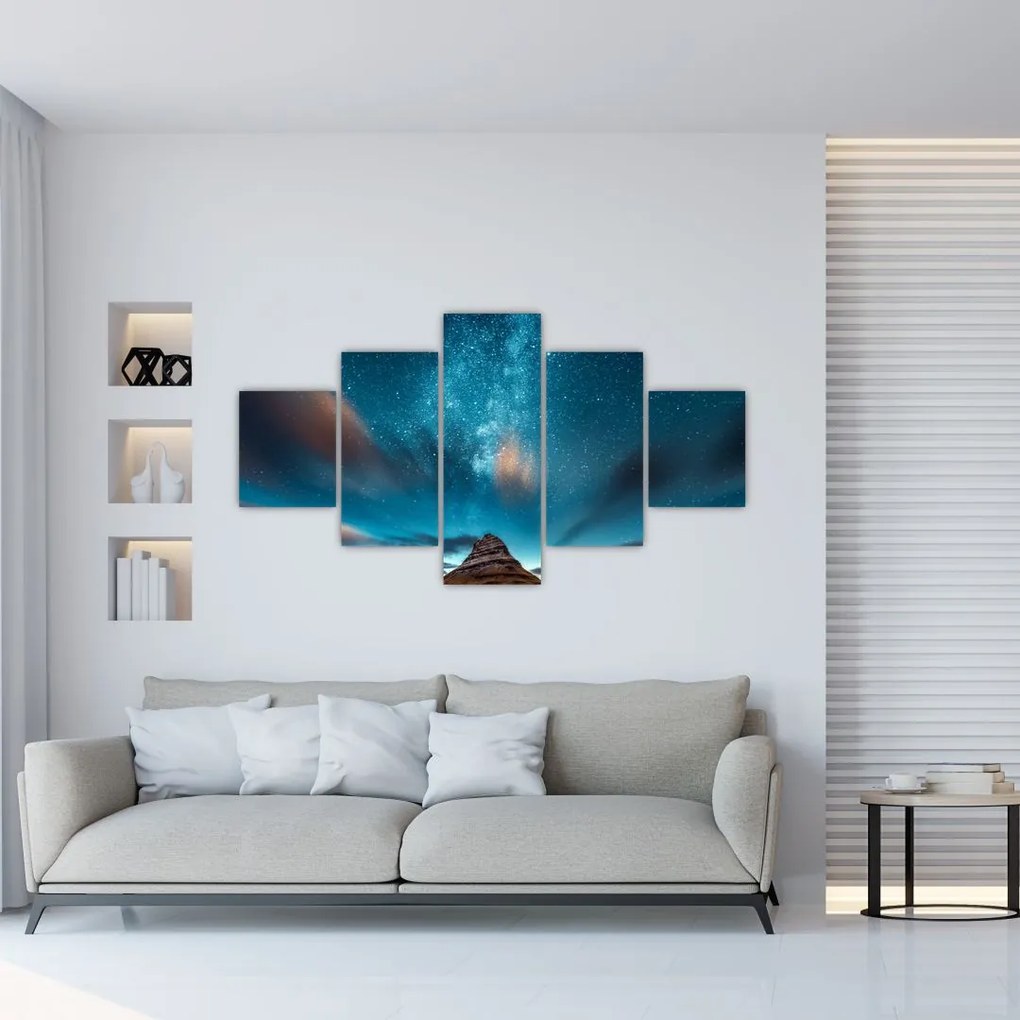 Obraz niebieskiej drogi mlecznej (125x70 cm)