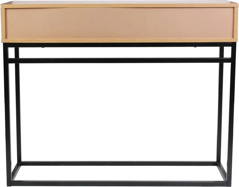 Konsola z dwoma szufladami Abbot w stylu loft