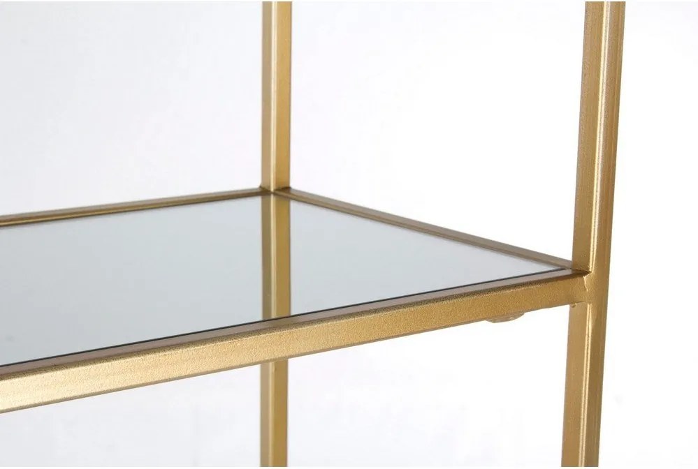 Stalowy regał w kolorze złota 66x176x25,5 cm Elenor – Bizzotto