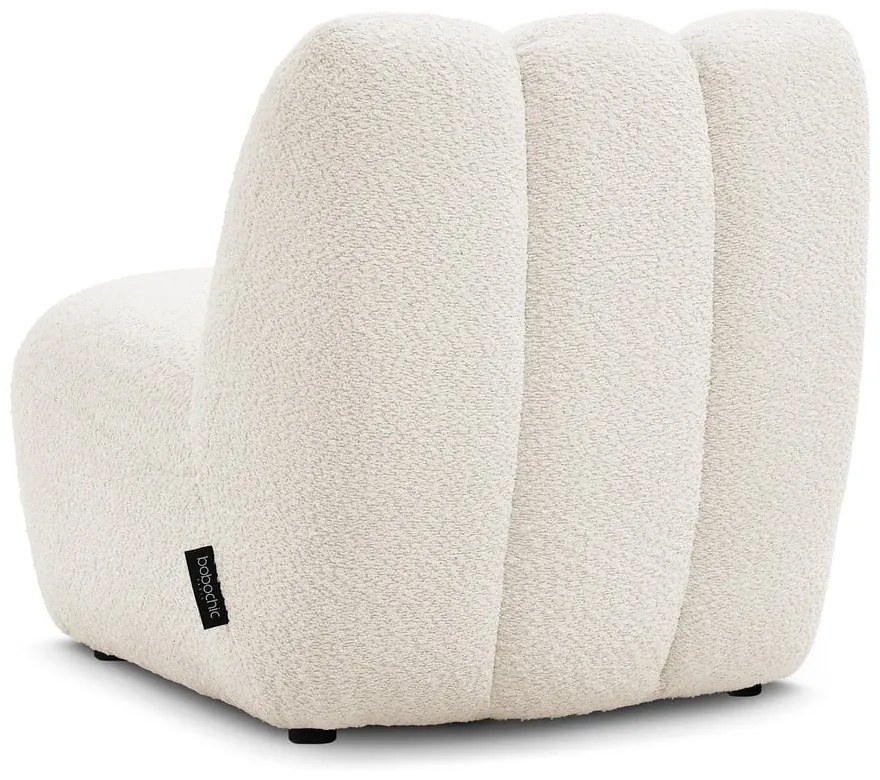 Biały fotel z materiału bouclé Janissaire – Bobochic Paris