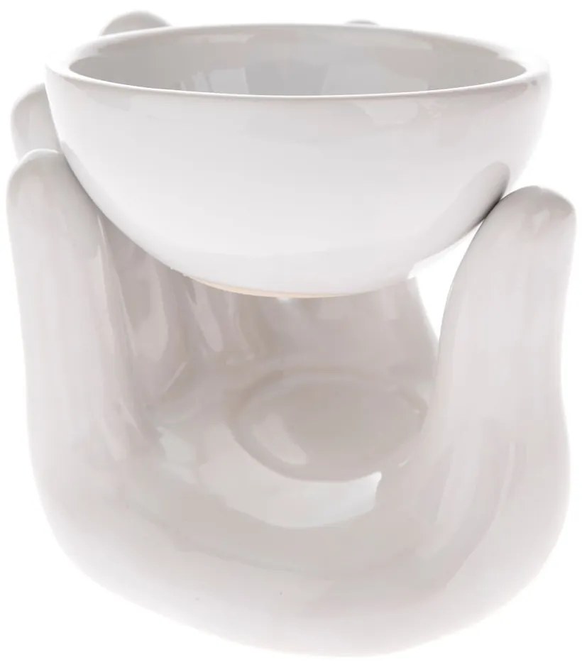 Biała ceramiczna lampka aromatyczna Dakls Posture