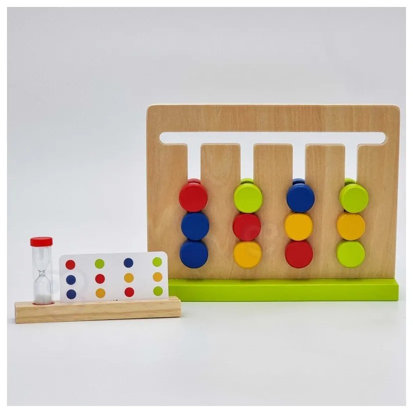Tooky toy gra logiczna układanka na czas kolory 30 wzorów 18 el.