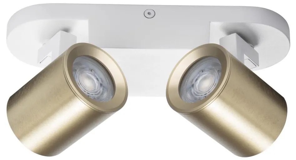 Kanlux 38965 - Oświetlenie punktowe LAURIN 2xGU10/10W/230V mosiądz/biały