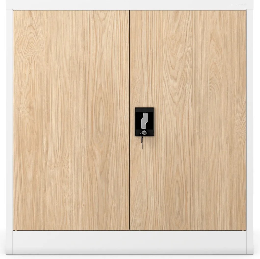 Szafka biurowa Eco Design Beata 90x40x93 cm biały/dąb sonoma