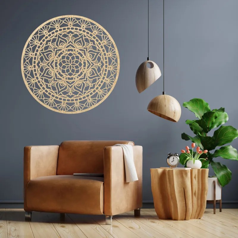 Drewniana mandala na ścianie Projekt | AFRODITA