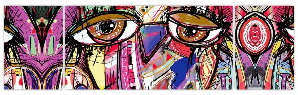 Obraz - Street art - sowa (170x50 cm)