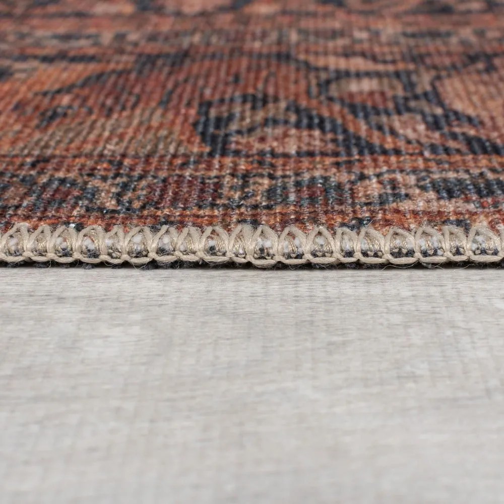 Bordowy dywan odpowiedni do prania 115x170 cm Nico Global – Flair Rugs