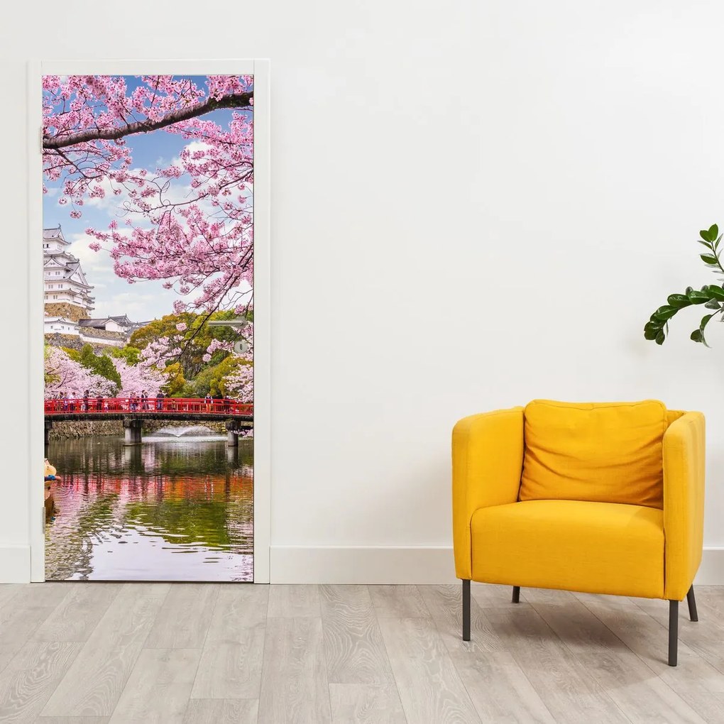 Fototapeta na drzwi - Wiśnie japońskie (95x205cm)